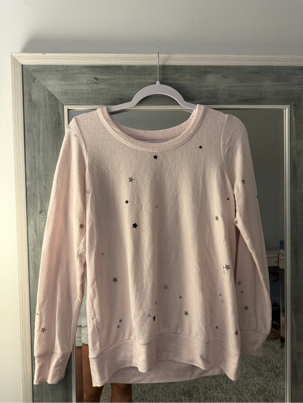 CHA SOR Light Pink Sweater with Stars